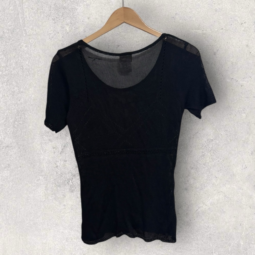 Y2K dolce & gabbana sheer knit tee - Picture 6 of 7
